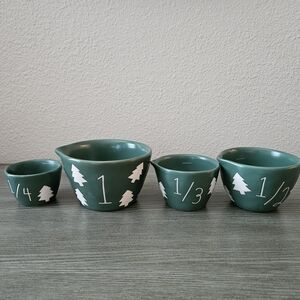 Rae Dunn Green Tree Measuring Cups